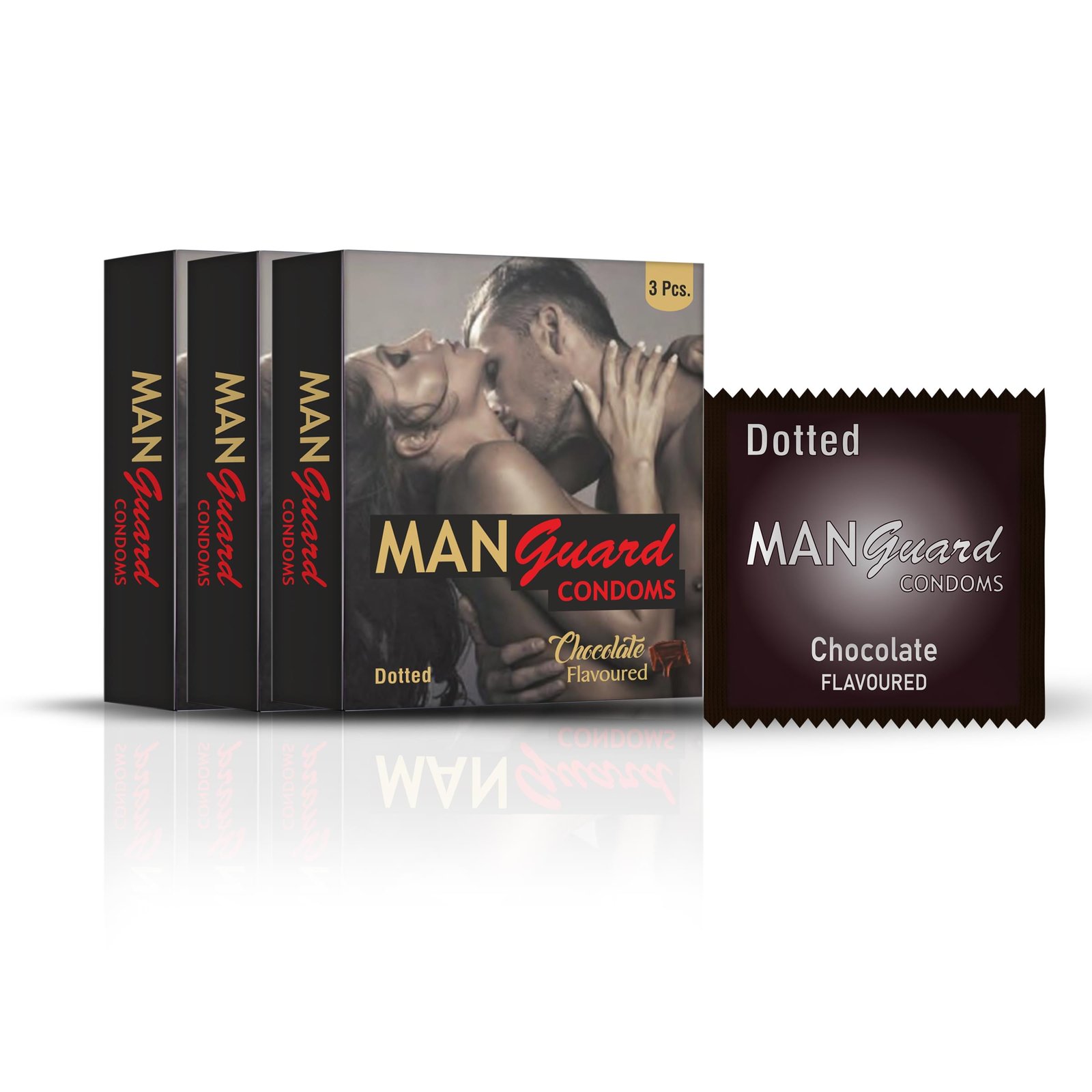 Manguard Condoms Chocolate Flavour | Pack of 6 (18 Sheets) - Image 2