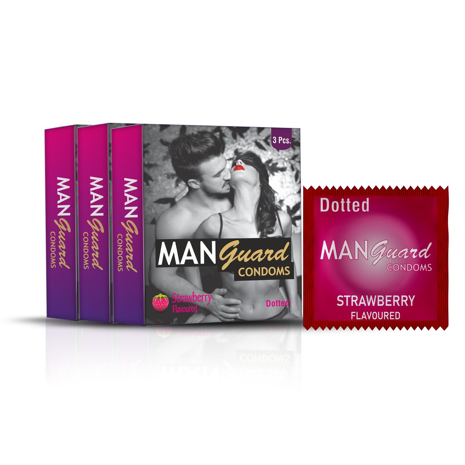 Manguard Strawberry Condoms – Pack of 6 | Premium Flavoured Condoms for Men - Image 2